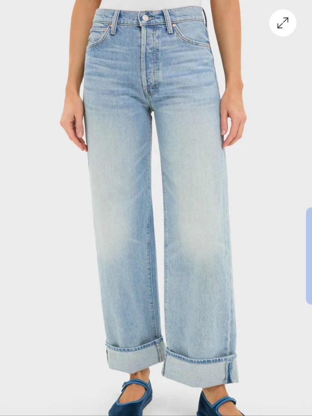 Mother The Dodger Button Hover Cuff Jeans 28. New